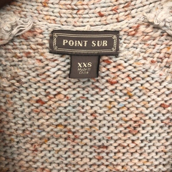 Point Sur Cardigan Womens Size XXS Beige Orange Oversized Knit Donegal Academia - Picture 8 of 11